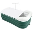 thumbnail image 4 of Foldable Portable Standing Bathtub Inflatable Bathtub Unisex SPA Bathtub for Shower Stall Hot Bath and Ice Bath (59.84*32.28*22.44 inches, Dark Green), 4 of 15