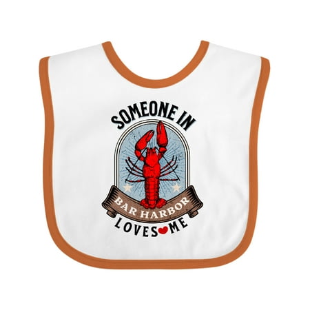 

Inktastic Someone in Bar Harbor Maine Loves Me Boys or Girls Baby Bib