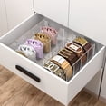 thumbnail image 4 of Qarigey Contenedor organizador de cinturón acrílico, caja de almacenamiento de cinturón con compartimentos versátil y cuidadosamente Ropa, zapatos y accesorios Miscelánea caja de 7 rejillas, 4 of 6