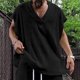 thumbnail image 2 of Camisola de Color Sólido de los Hombres, Ropa Interior de Denim sin Mangas con Cuello en V para Senderismo Y Uso Diario, Ligero Elástico de Fácil Ajuste, 2 of 9