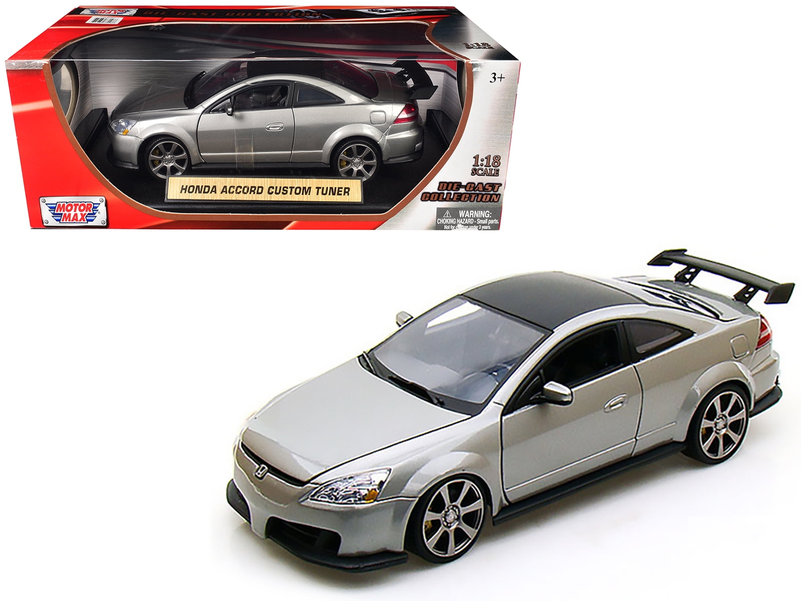 2003 Honda Accord Custom Tuner Grey 1-18 Diecast Model - Walmart.com
