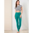 thumbnail image 3 of AllegK Leggings De Mujer Pantalones De Estribo De CintuElástiDe Color Sólido Verde XS, 3 of 6