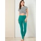 thumbnail image 3 of AllegK Leggings De Mujer Pantalones De Estribo De CintuElástiDe Color Sólido Verde XS, 3 of 6