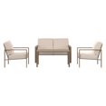thumbnail image 3 of Mainstays Cobble Hill 4-Piece Steel Outdoor Conversation Set with Cushions, Cream, 3 of 10