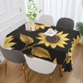 thumbnail image 2 of Yayeee Tablecloths for Rectangular Tables 60 x 120 inch Party Table Cover, Black Sunflower Pattern, 2 of 6