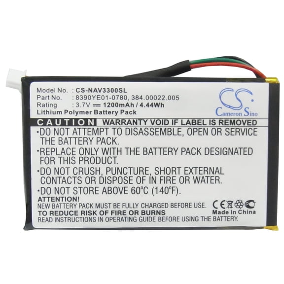 1200mAh Navigon 384.00022.005 8390-YE01-0780 0923FLYE31938 Battery for 4310 3310 3310 MAXE 3300 4310 MAXE