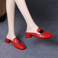 thumbnail image 2 of Zapatos de oficina de primavera y otoño, tacones altos para mujer, Sandalias de tacón bajo, Sandalias de tacón cuadrado, cómodas para mujer, tacones altos de talla grande 36 Gao Jinjia LED, 2 of 2