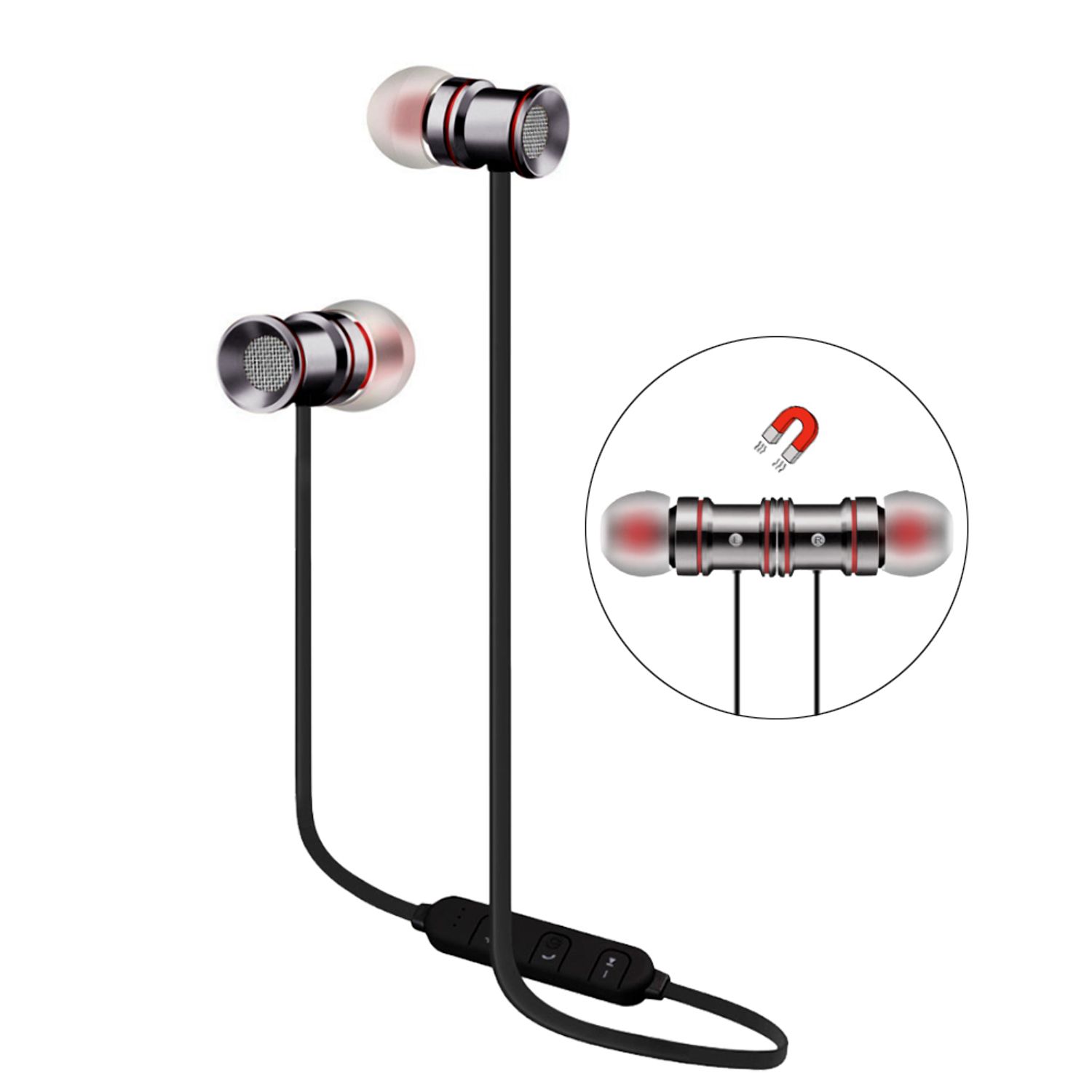 S8 Drahtlose magnetische Bluetooth Kopfhörer Stereo Sport Running Headset w//MIC