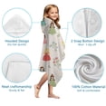 thumbnail image 7 of Beige Princess Flower Pattern Hooded Bath Towel，50"x30" for Ages 3 To 12 Kids, Quick Dry Lightweight Soft Microfiber Hood Beach Towel Cover Up for Kids, 7 of 7