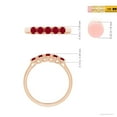thumbnail image 5 of ANGARA Natural Half Eternity Five Stone Ruby Wedding Band in 14K Rose Gold for Women (Size-2.8mm) | July Birthstone, Birthday, Anniversary, Jewelry Gift for Women | Natural Ruby Ring, 5 of 9