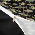 thumbnail image 4 of Meiyoeat Rustic Fish Print Duvet Cover Queen, Freshwater Animal Pattern Queen Bedding,3-Piece,No Comforter,Black Reversible, 4 of 6