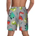 thumbnail image 4 of Balery Cute Dinosaur Mens Swim Trunks Swim Shorts for Men Quick Dry Inseam Beach Shorts with Compression Liner Pocket-Large, 4 of 9