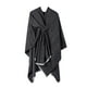 thumbnail image 1 of Chal de mujer de punto liso con abertura en la barra, ideal para combinar con un chal de invierno de poliéster., 1 of 2