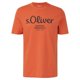 thumbnail image 1 of s.Oliver Camiseta hombre - Basic, estampado logo, cuello redondo, algodón Rojo claro M (Medium), 1 of 4