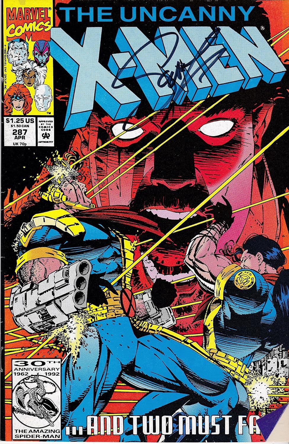 Uncanny X-Men #287 Signed Scott Lobdell