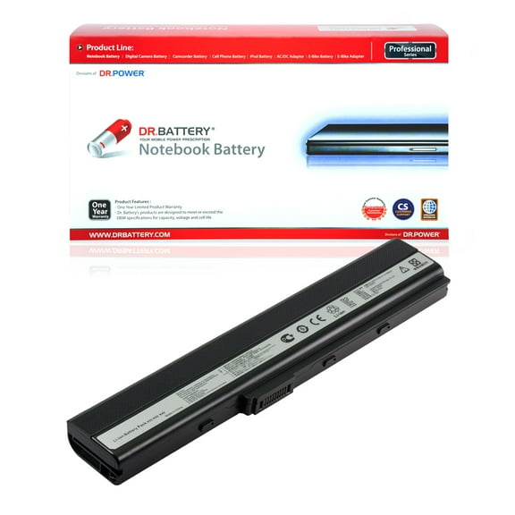DR. BATTERY - Replacement for Asus X42J / X52 / X52D / X52F / X52J / X67 / X8C / A42 / 07G016CU1875 / 07G016CX1875 / 07G016FK1875 / 07G016FL1875 / 07G016G51875 / 07G016G61875 / 07G016GL1875