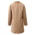 thumbnail image 7 of XFLWAM Women's Wool Coats Classic Lapel Collar Slim Trench Coats Open Front Cardigan Jackets Fashion Outerwears Beige XXL, 7 of 7