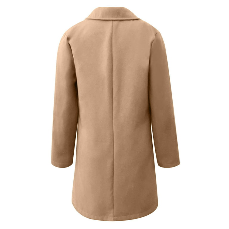 Thread & Supply Wool Blend Peacoat XL Camel Tan Extra Large Outer wear Over  Coat