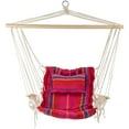 thumbnail image 3 of 35.25" x 37" Blue Brown and Yellow Striped Hammock Chair with Pillow and Armrests, 3 of 5