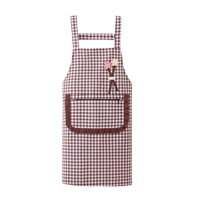 Delantal de cocina unisex impermeable y resistente al aceite con bolsillos, de poliéster antimanchas, para hombres y mujeres, con soporte ajustable para el cuello, ideal para el hogar, la cocina o