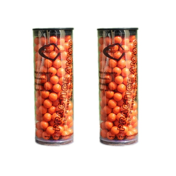 Pocket Shot Practice Ammo 400 Count for Slingshot Safety- 10mm Bright Orange Easy to Grip