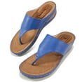 thumbnail image 6 of Ablanczoom Sandals Womens Flip Flops Non-Slip Comfortable Massage Insole Wedge Shoes, 6 of 6