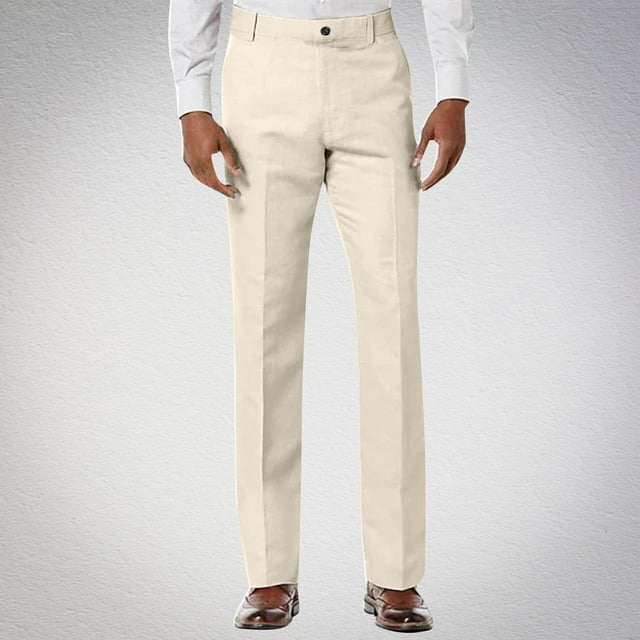 Pantalones largos para hombre, casuales, a la moda, cómodos, con bolsillo para vacaciones, cintura elástica lisa, pantalones cortos de poliéster para hombre.