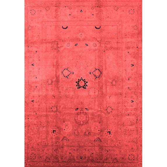 Ahgly Company Indoor Rectangle Oriental Red Industrial Area Rugs, 4' x 6'