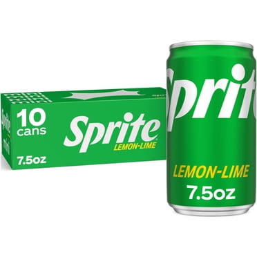 Sprite Lemon-Lime Caffeine Free Soda Pop Fridge Pack Mini Cans, 7.5 fl oz, 10 Pack
