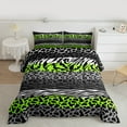 thumbnail image 2 of Castle Fairy Animal Leopard Cheetah Zebra Print Full Size Comforter Sets 3-Piece for Kids Teens Adults,Abstract Stripes Lines Bedding Comforter Set,Vintage Aesthetic Lightweight Bedding Sets, 2 of 8