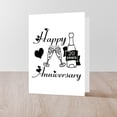 thumbnail image 4 of CafePress - Anniversary Black And White 20 Greeting Cards - Greeting Card, Blank Inside Glossy, 4 of 4