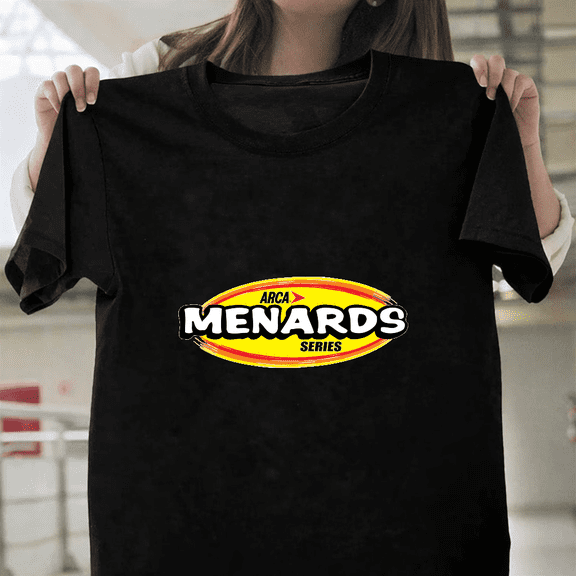 Menards ARCA Racing Series Motorsports Sponsor Unisex T-Shirt, up to size 3XL.