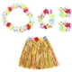 thumbnail image 1 of WORGEOUS Conjunto de falda de estilo hawaiano, pulseras de tocado de flores de simulación, guirnalda colgante, accesorios para disfraces de fiesta, 1 of 7