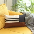 thumbnail image 1 of HomeRoots 399537 Brun & Noir Géométrique Coussin & 44; Multi Couleur, 1 of 1