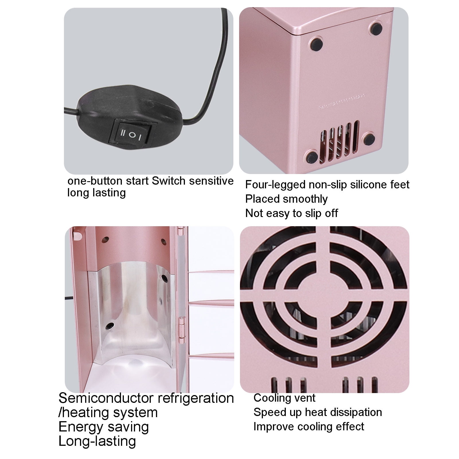 Mini Portable Compact Fridge Heat Preservation and Cold Storage Dual Use USB Powered Refrigerator for Home