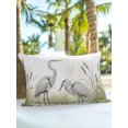 thumbnail image 6 of Outdoor Pillows Waterproof, Wildlife White Birds Bedding Throw Pillows with Insert for Couch Sofa Bed, Water Reflection Scenic 12x20 Inch Pillowcases Decorative Camping Patio Pillow Set of 1, 6 of 8