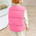 thumbnail image 5 of IVEYRTF Kids Sleeveless Puffer Vests Winter Warm Quilted Outerwear Hoodless Jacket with Pocket for Girls Boys Toddler Youth Cold Weather Apparel(Pink#2,9 Years), 5 of 7