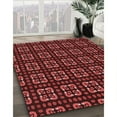 thumbnail image 3 of Ahgly Company Machine Washable Indoor Round Transitional Grapefruit Red Area Rugs, 3' Round, 3 of 7