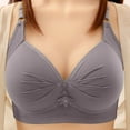 thumbnail image 2 of AINIYS Bralette Wireless Soft Cup Bra Cleavage Bra Lift and Support Push-Up Bra Secure Fit Bra for Women Breathable Everyday Bras Gray 6XL（52/120）, 2 of 3