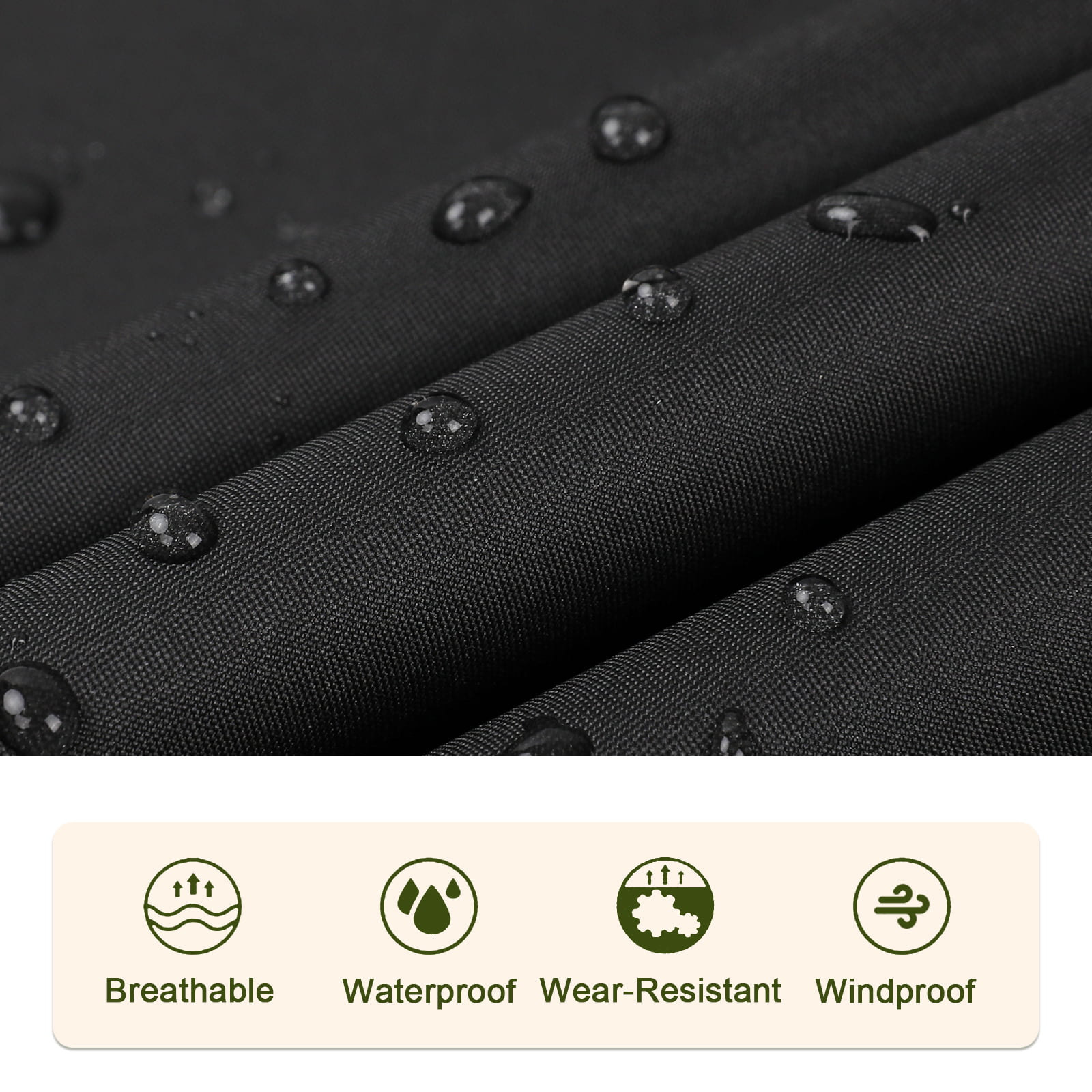 SaphiRose 1 poncho de lluvia impermeable con 1 impermeable (paquete de la  serie negra)