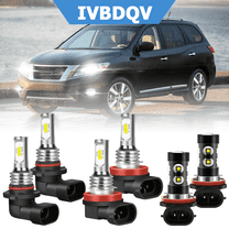 For Nissan Pathfinder 2013-2016 LED Headlights Combo 9005 High Beam H11 Low Beam H11 Fog Light Kit 6Pcs Bright White