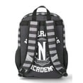 thumbnail image 3 of Wednesday Girls' 17" Nevermore Uniform Graphic Backpack, Black/White Stripes, 3 of 5