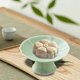 thumbnail image 1 of Soporte de postre de cerámica, frutero con base, elegante plato para aperitivos, mini soporte para tartas, mesa de postres, decoraciones para fiestas Verde claro, 1 of 8