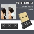 thumbnail image 4 of Bluetooth 5.1 USB Adapter for PC & Laptop, Wireless Audio Transmitter Receiver for Hands-Free Calls, Music Streaming, Low Power, Black, 4 of 8