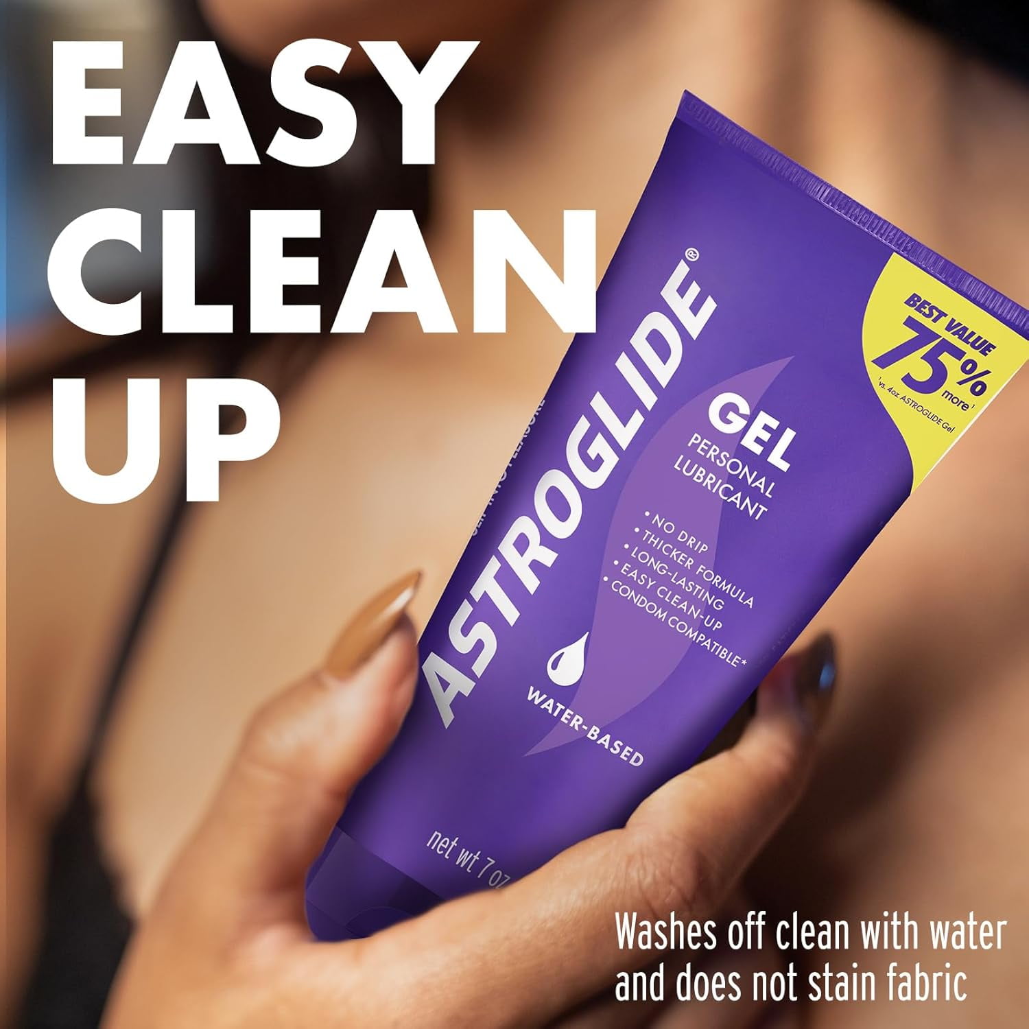 Astroglide Water Based Gel (7oz), Thick Personal Lubricant for Vaginal, Anal  & Toys