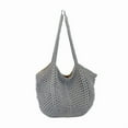 thumbnail image 7 of Straw Beach Bag for Women - Handmade Raffia Woven Tote Handbag, Summer Mesh Beach Purse for Vacation Holiday, 7 of 7