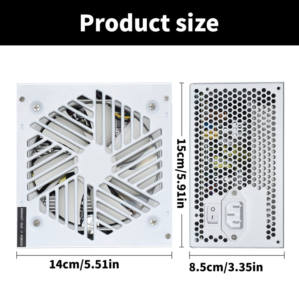 CIYISON 110-240V High Performances 850W PSUs Computer Power Supply for PC, Fully Modulars with Quiet 120mm Cooling Fan