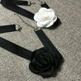 thumbnail image 6 of SIEYIO Soft Sext Choker Tie Cravat Flower Choker Women Black Cloth-Flower Collar Choker, 6 of 12