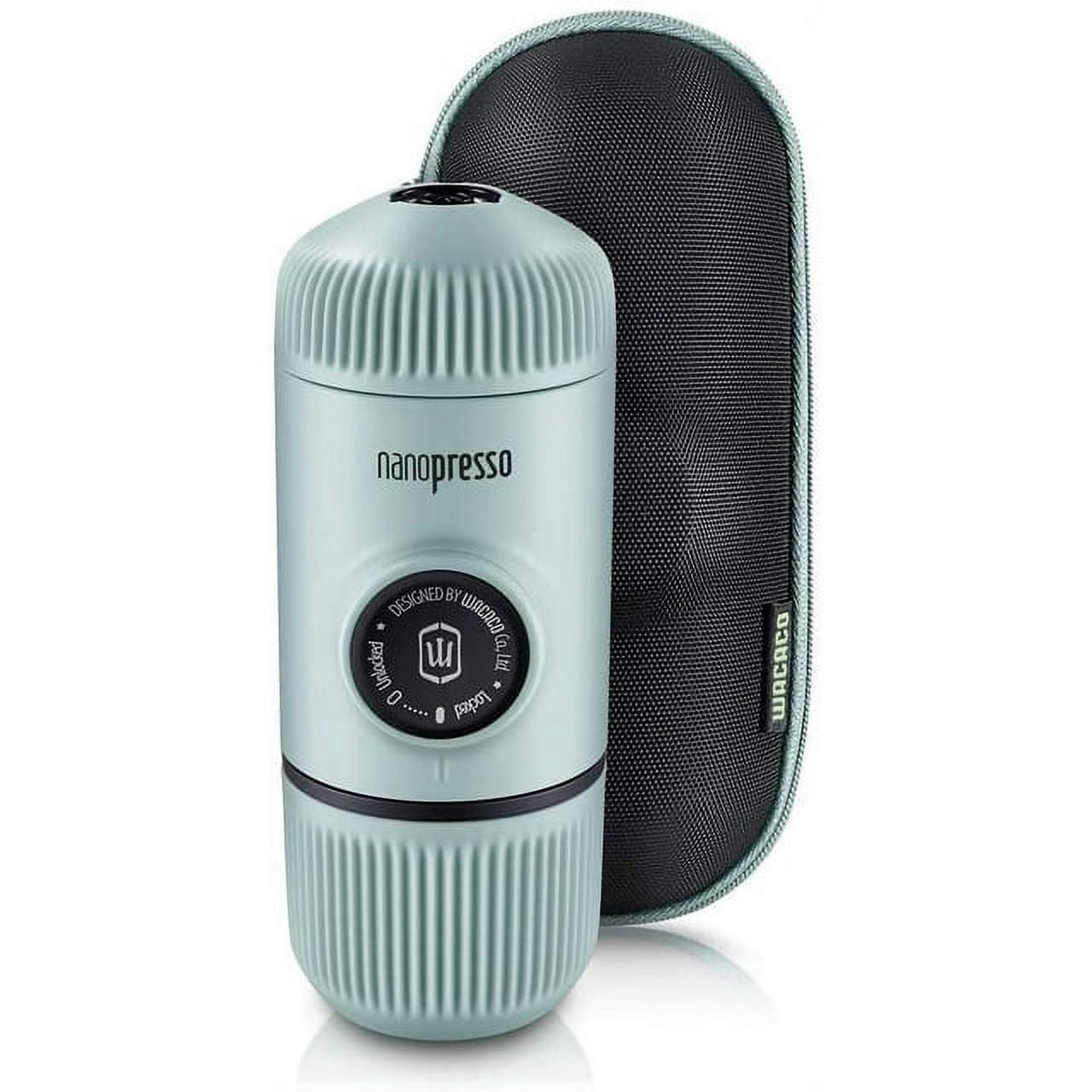 Wacaco Nanopresso Portable Espresso Maker with Protective Case-Outdoor Coffee Machine, Perfect for Camping, Travel and Office,vNew Elements Arctic Blue