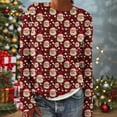 thumbnail image 2 of successthop Christmas Sweaters for Women Snow Knit Long Sleeve Knitwear Oversized Crewneck Pullover Top Print Clothes XL, 2 of 5